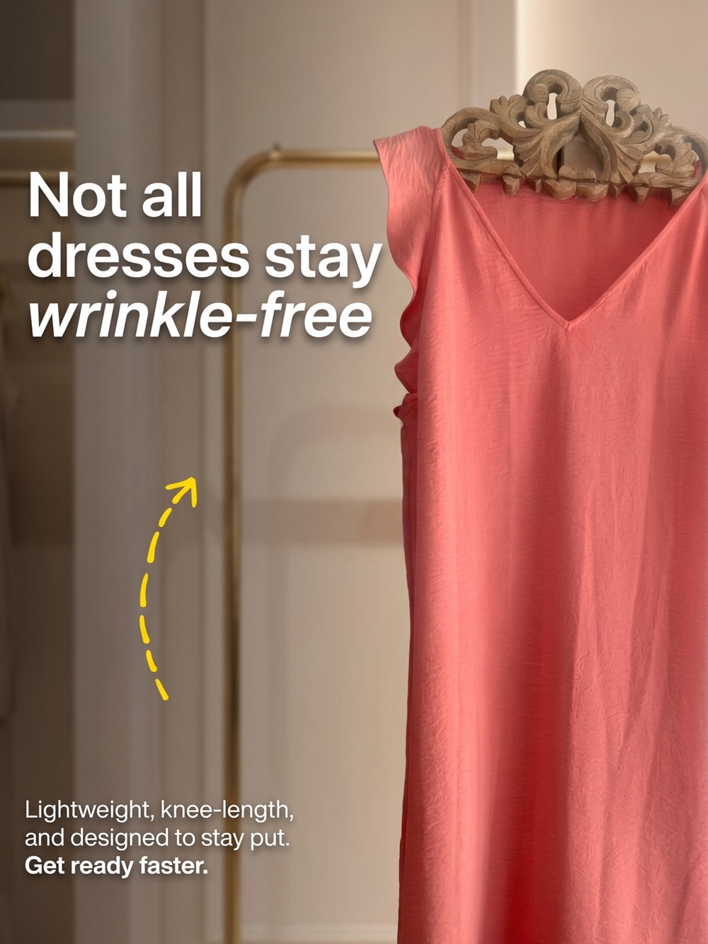 Sleeveless V-Neck Coral Dress- Summer Ready!